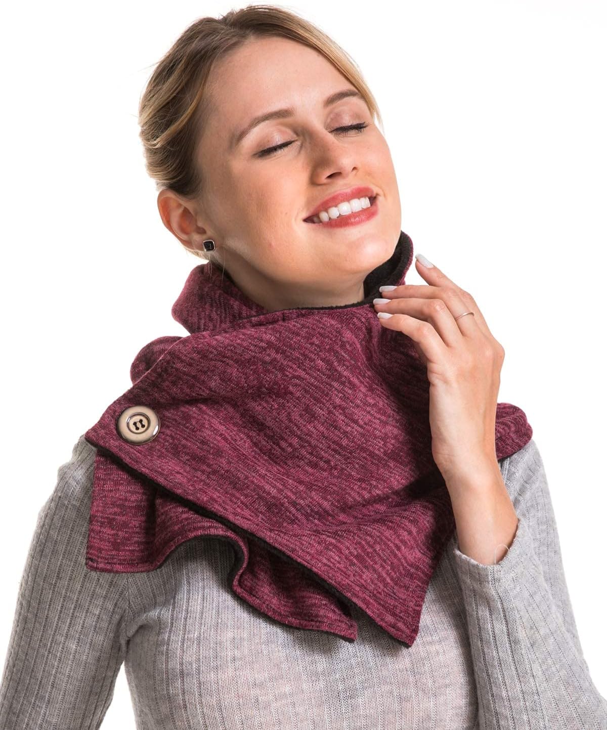 Genovega Travel Pocket Women Infinity Scarf Zipper Hidden Button Winter Fall Scarves Mom Friend Sister Christmas Gifts