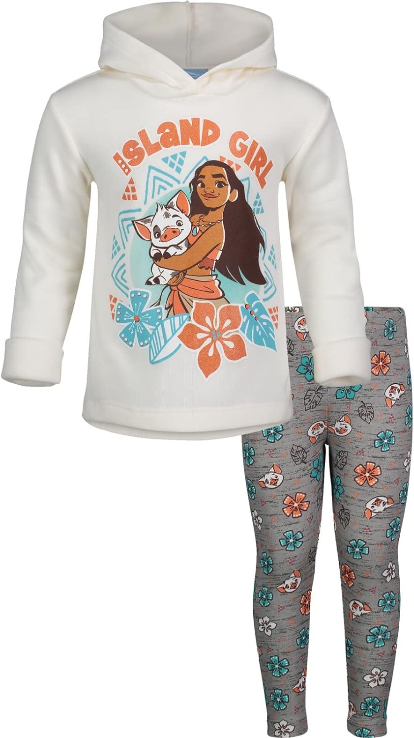 Disney Moana Baby Girls Hoodie and Leggings Outfit Set Infant to Big Kid