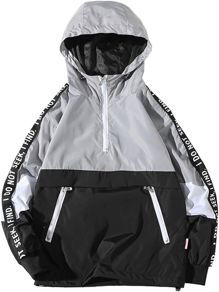 HZCX FASHION Mens Pullover Hooded Waterproof Lightweight Windbreaker Jackets