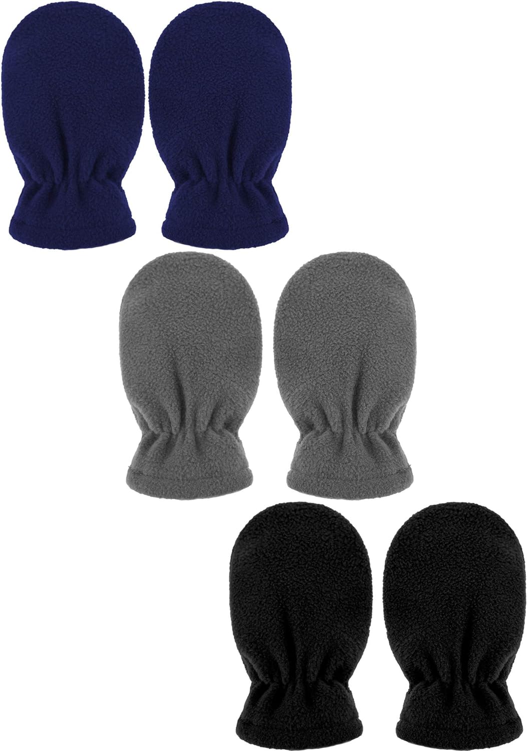 SATINIOR 3 Pairs Baby and Toddler Winter Mittens Kids Fleece Warm Mittens for Baby Boy Girl