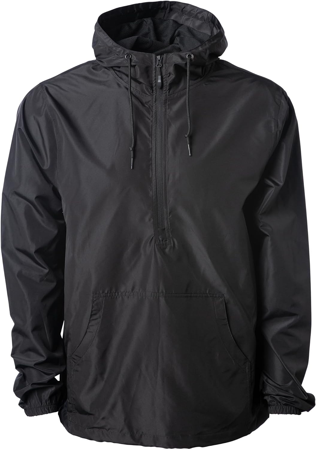 Global Blank Men’s Windbreaker Jacket Lightweight Water Resistant Windbreakers for Men, Black, X-Large