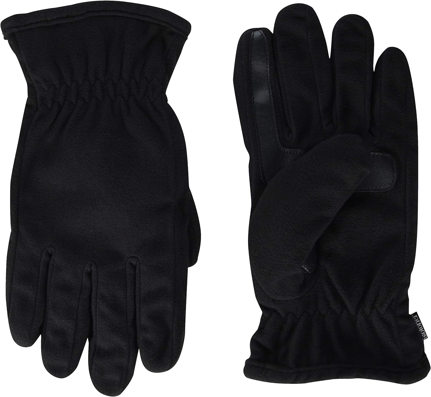 isotoner Men's Fleece Touchscreen Glove, Water-Repellent with a Sherpa Soft Lining