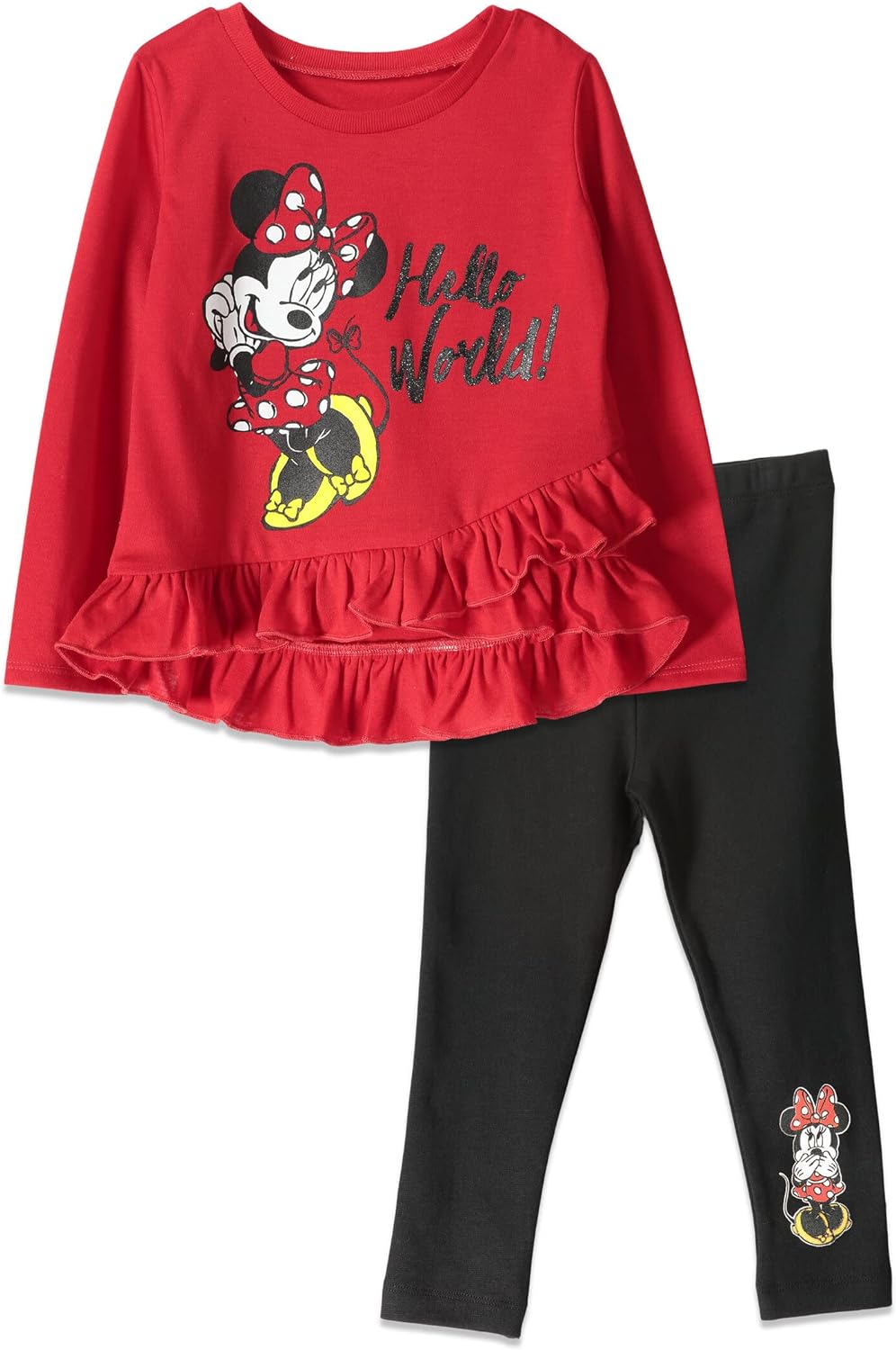 Disney Minnie Mouse Mickey Mouse T-Shirt and Leggings Outfit Set Infant to Big Kid