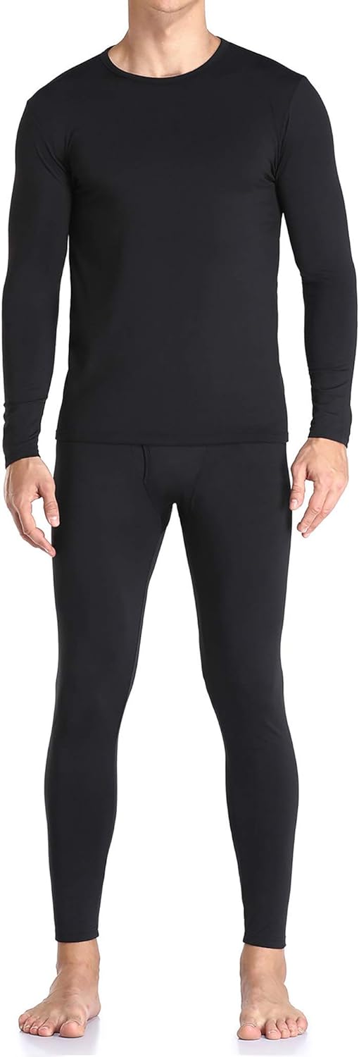 WEERTI Thermal Underwear for Men Long Johns Mens with Fleece Lined, Base Layer Men Cold Weather Top Bottom