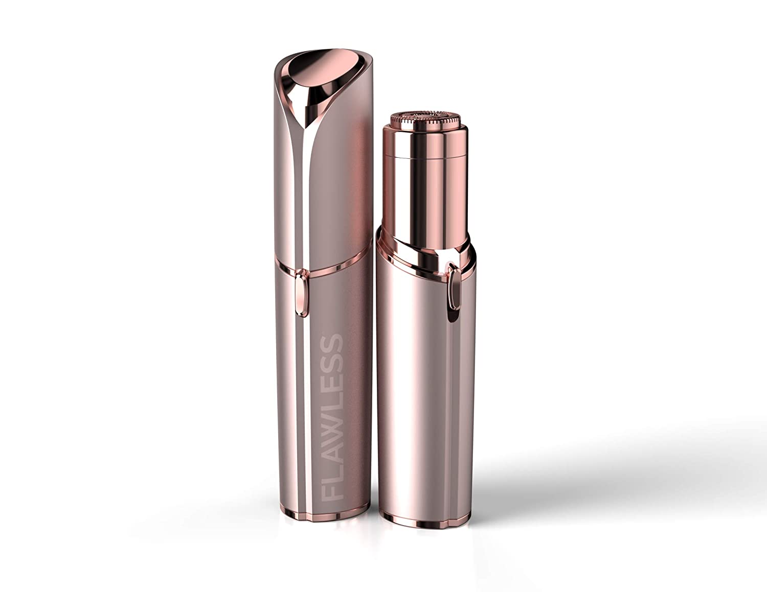 Finishing Touch Flawless Facial Hair Remover for Women, Blush/Rose Gold Electric Face Razor for Women with LED Light for Instant and Painless Hair Removal