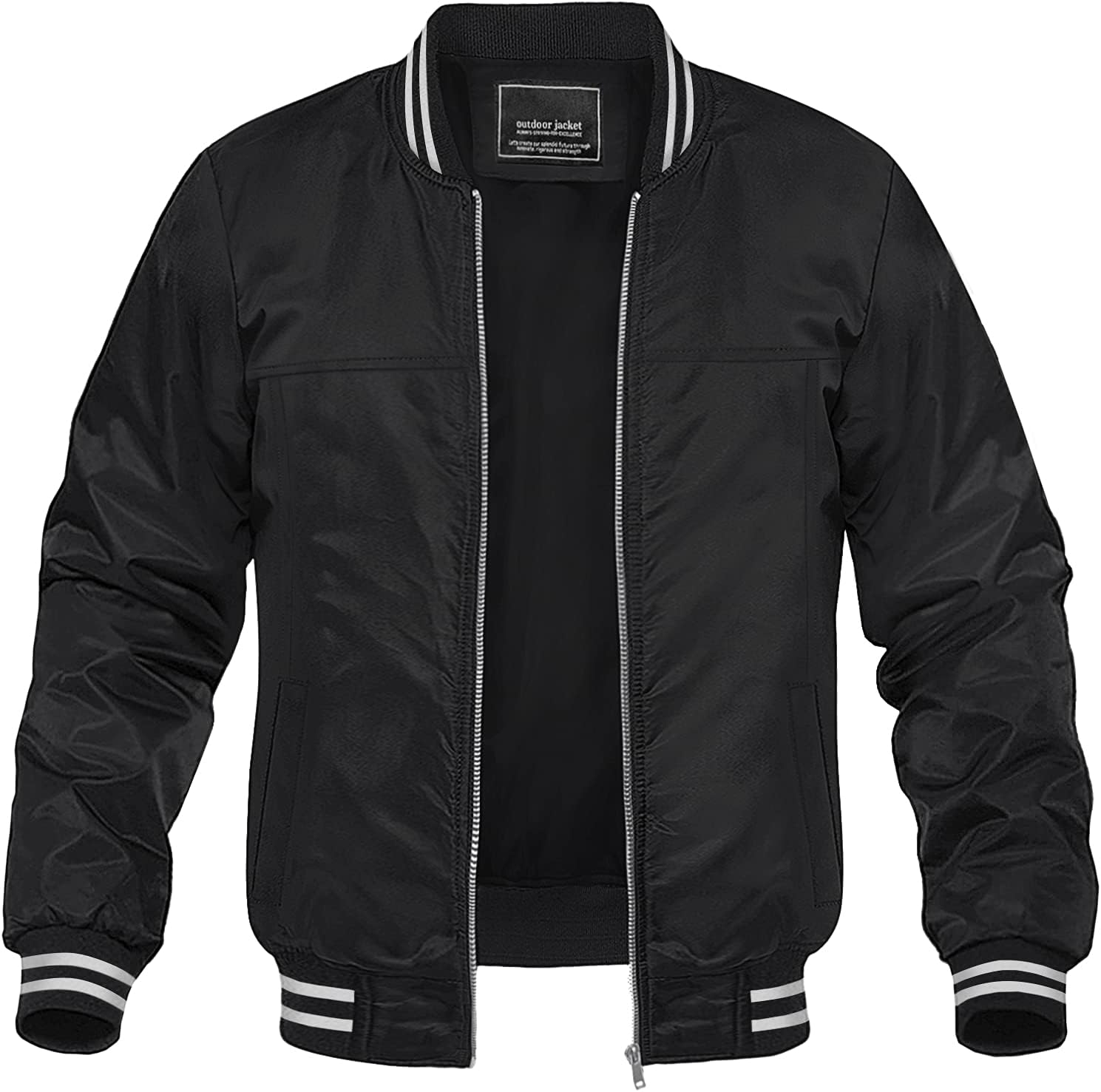 MAGNIVIT Men's Bomber Jacket Spring Fall Lightweight Varsity Windbreaker Jacket