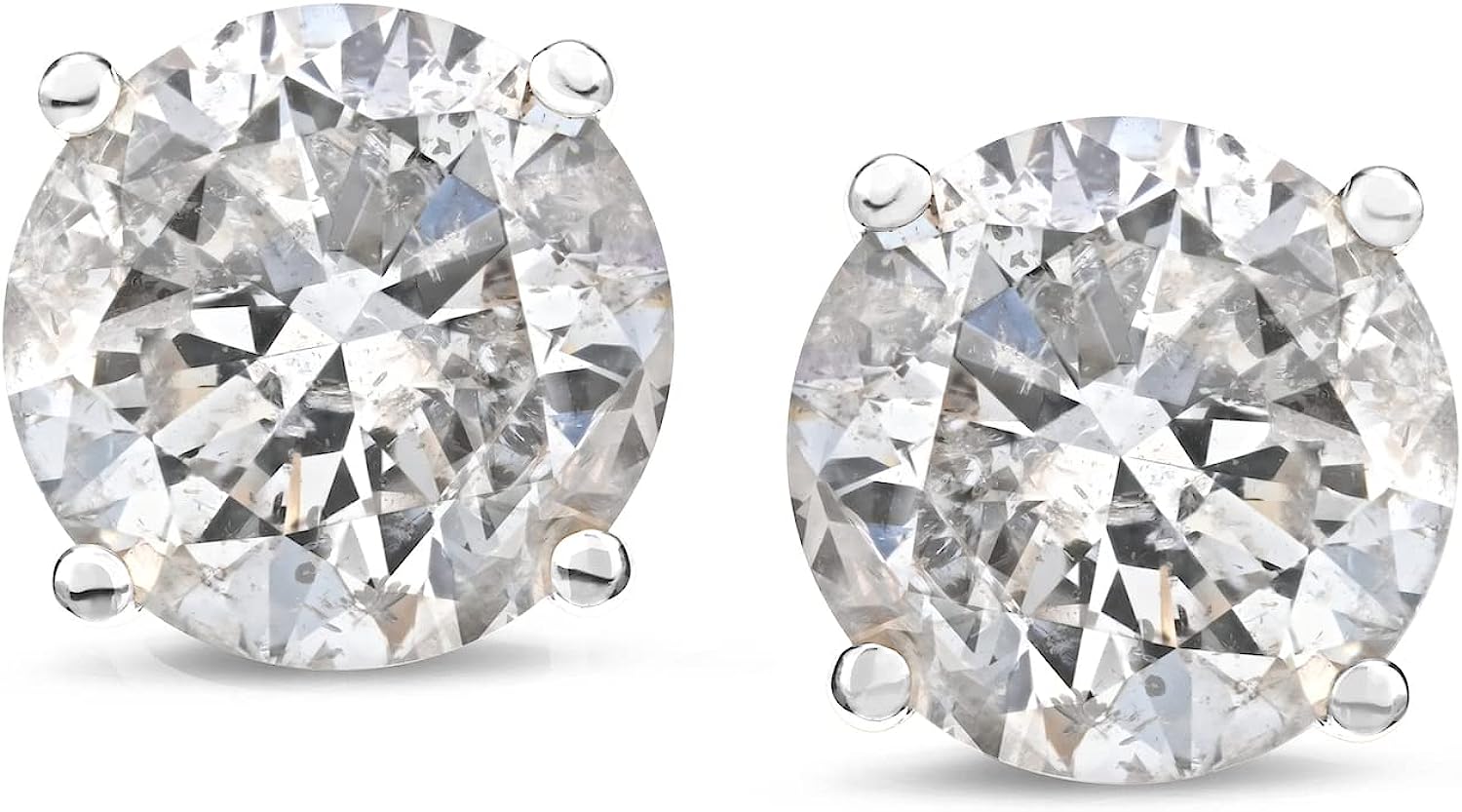  Collection Certified 14k Gold Diamond with Screw Back and Post Stud Earrings (J-K Color, I1-I2 Clarity)