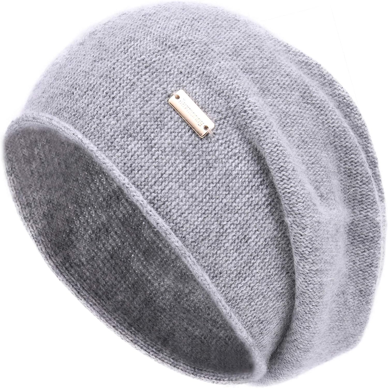 jaxmonoy Cashmere Slouchy Knit Beanie Hat for Women Winter Soft Warm Ladies Wool Knitted Skull Beanies Cap