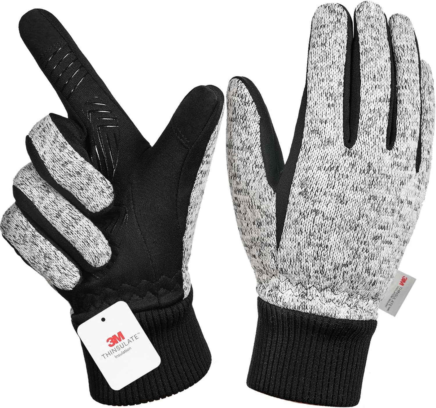 MOREOK Winter Gloves -10°F 3M Thinsulate Warm Gloves Bike Gloves Cycling Gloves for Driving/Cycling/Running/Hiking