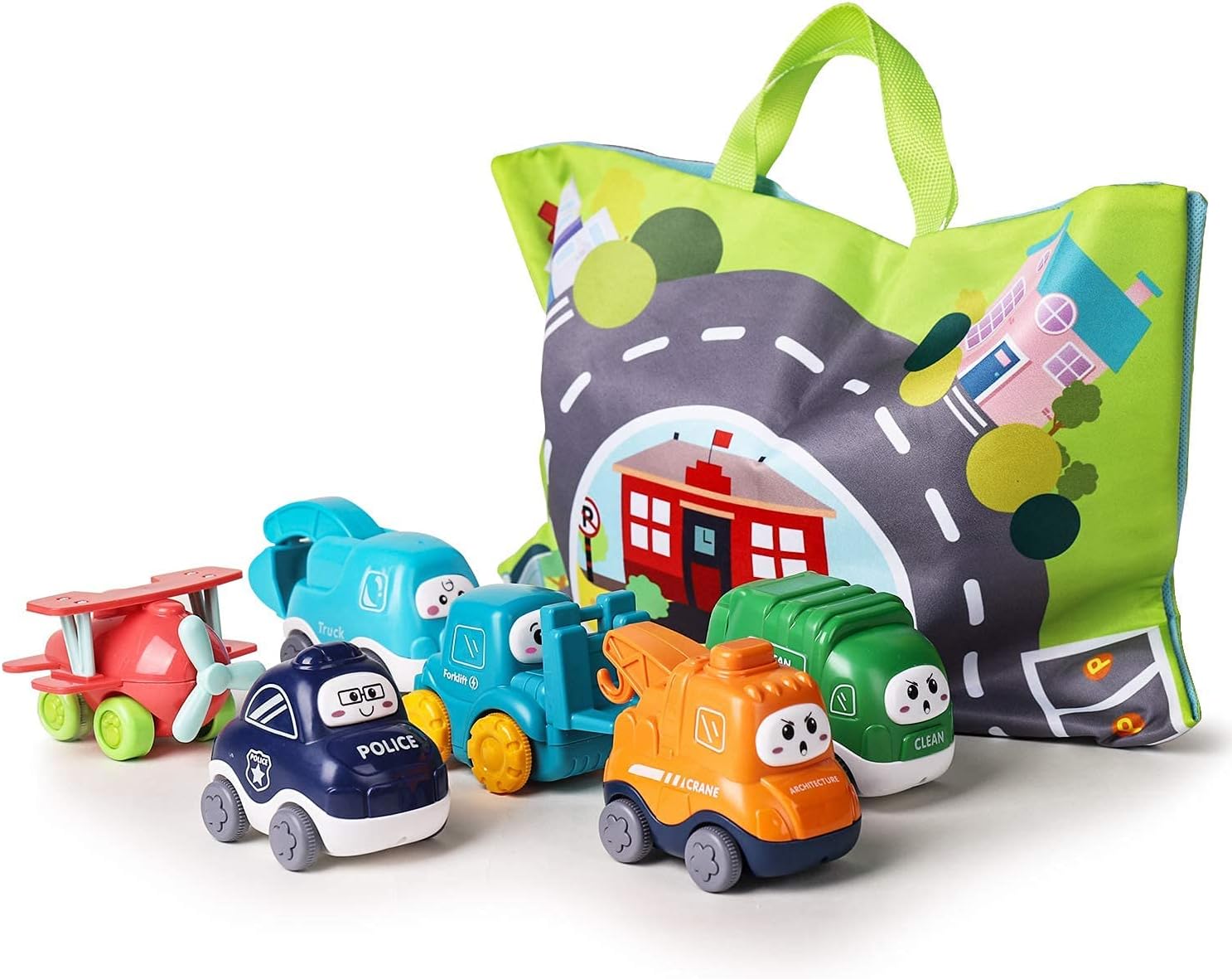 ALASOU Baby Truck Car Toys with Playmat/Storage Bag|1st Birthday Gifts for Toddler Toys Age 1-2|Baby Toys for 1 2 Year Old Boy|1 2 Year Old Boy Birthday Gift for Infant Toddlers