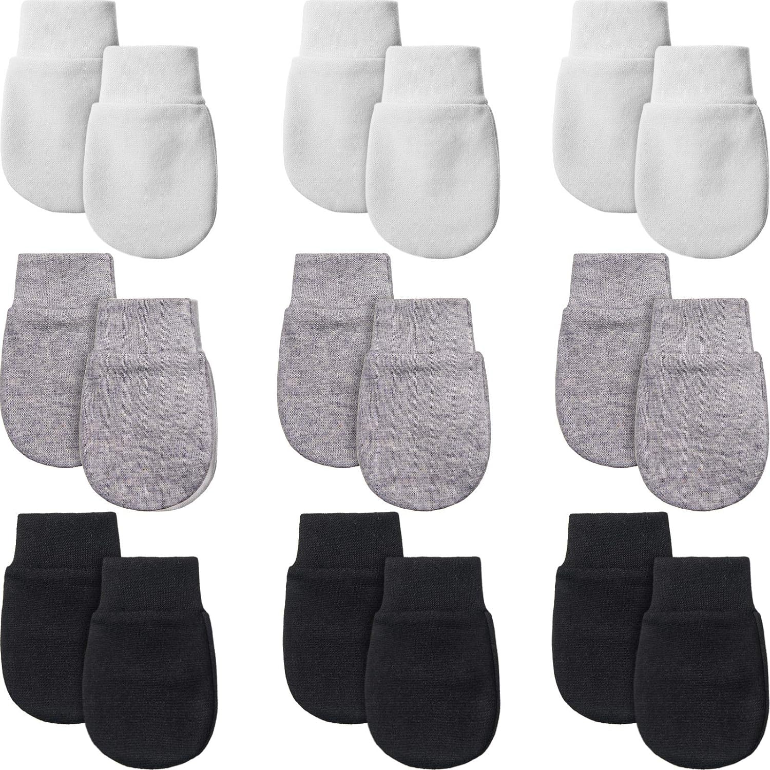 9 Pairs Newborn Baby Mittens Infant Toddler Gloves No Scratch Mittens Unisex Cotton Gloves for 0-6 Months Baby Boys Girls