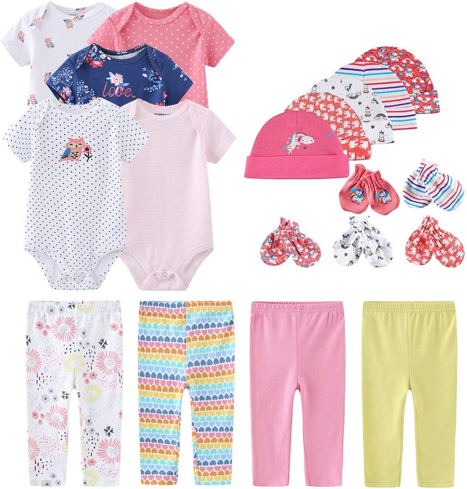 Kiddiezoom Unisex Baby Layette Essentials Giftset Clothing Set 19-Piece