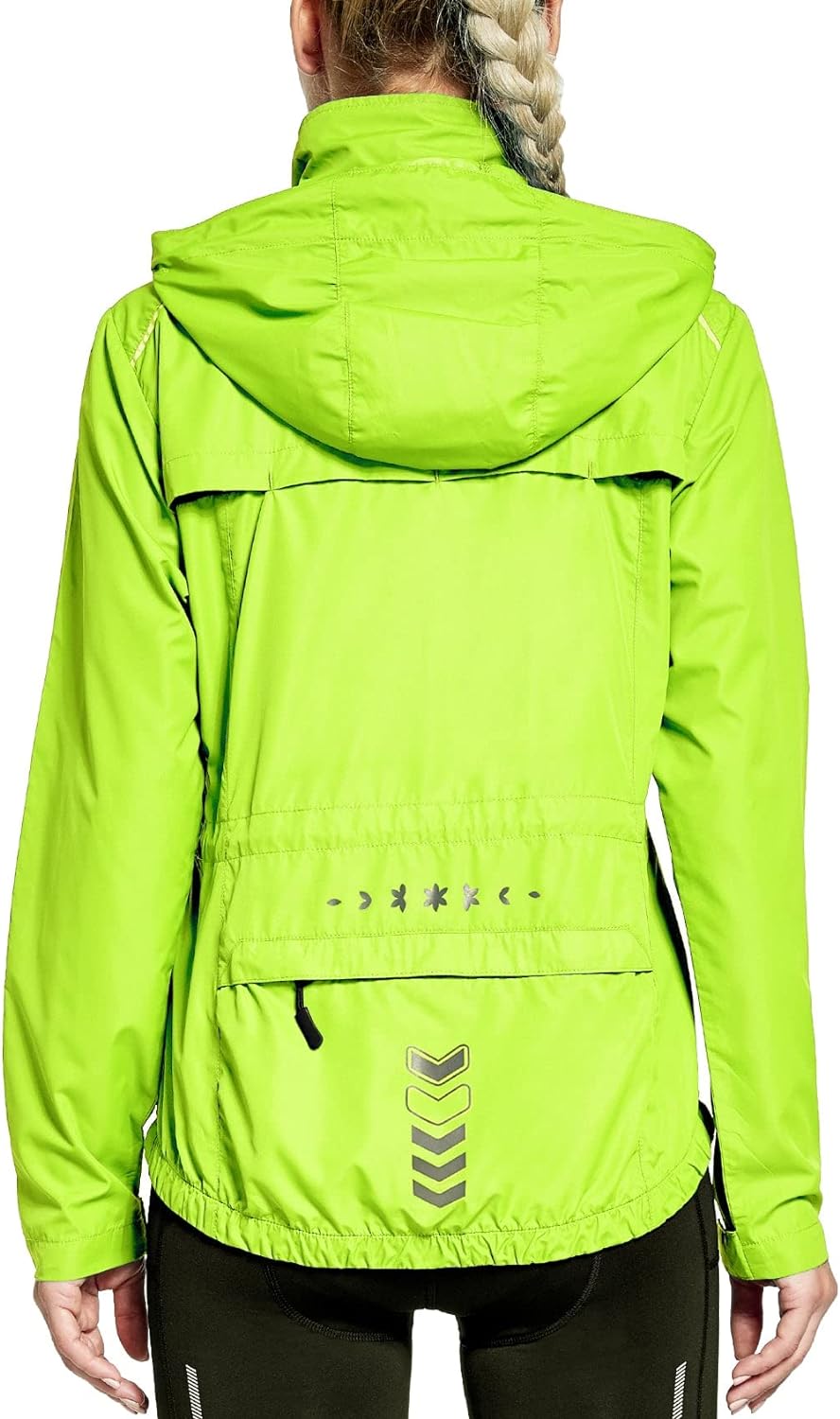 FitsT4 Women's Cycling Running Jackets Lightweight Windproof Bike Windbreaker Reflective with Hooded
