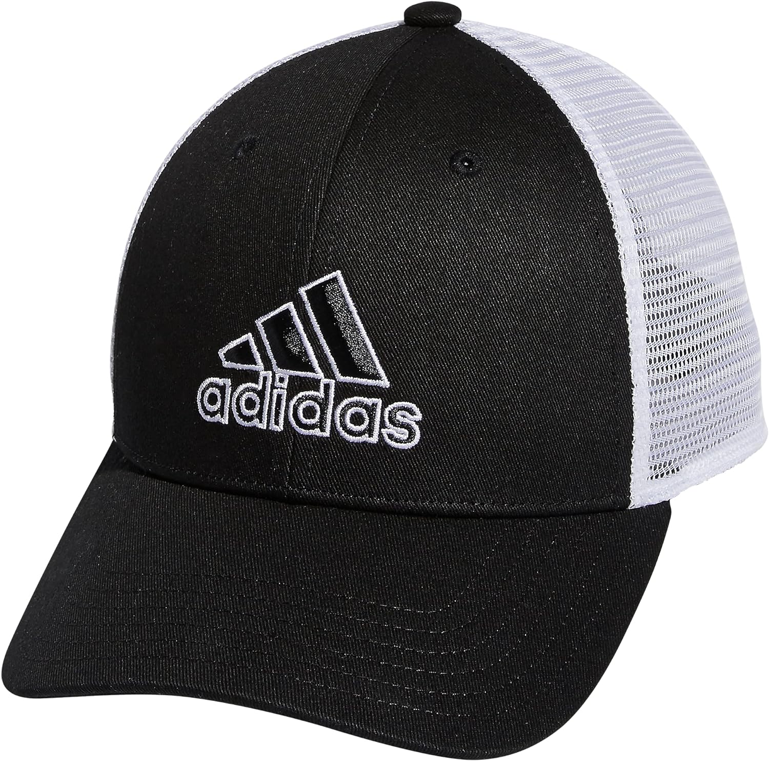 adidas Men's Mesh Back Structured Low Crown Snapback Adjustable Fit Cap