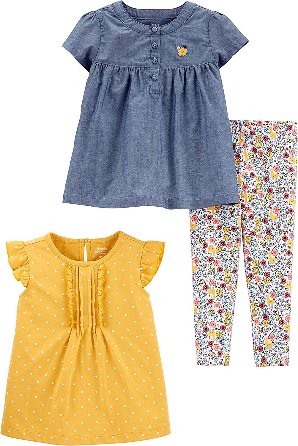 Simple Joys by Carter's Toddlers and Baby Girls' 3-Piece Playwear Set