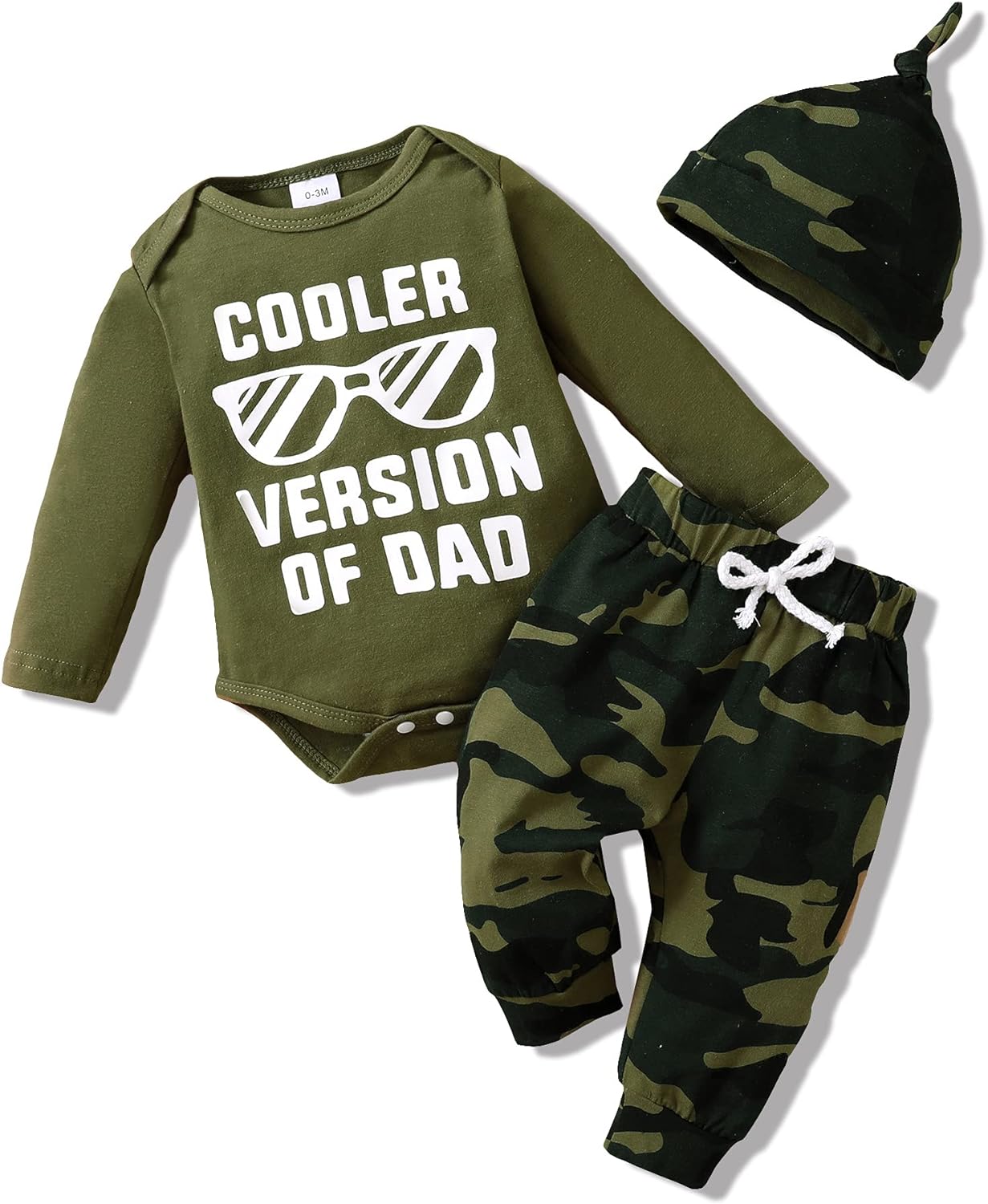 NZRVAWS Baby Boy Clothes Newborn Boy Outfit Infant Letter Print Romper Long Pants Set Hat Toddler Clothe