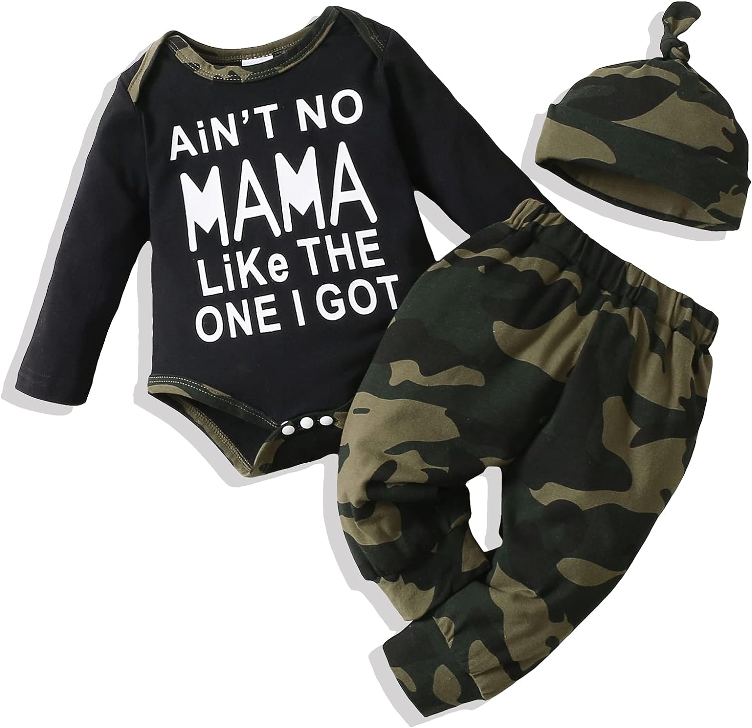 NZRVAWS Baby Boy Clothes Newborn Boy Outfits Infant Letter Print Bodysuit Romper Pants Set Fall Winter Clothes Gifts
