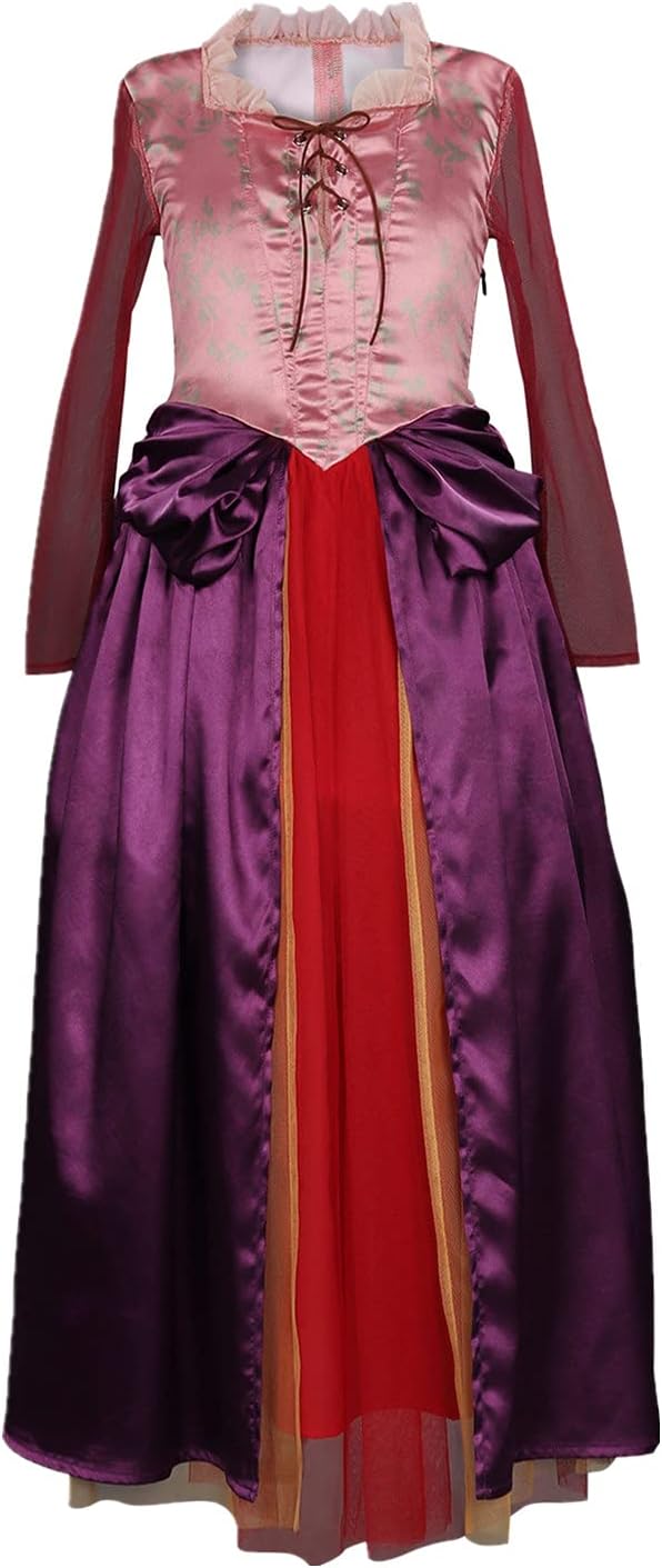 Taeyue Kids Girls Sarah Sanderson Costume Winifred Sanderson Halloween Witch Cosplay Dress Outfit for Child