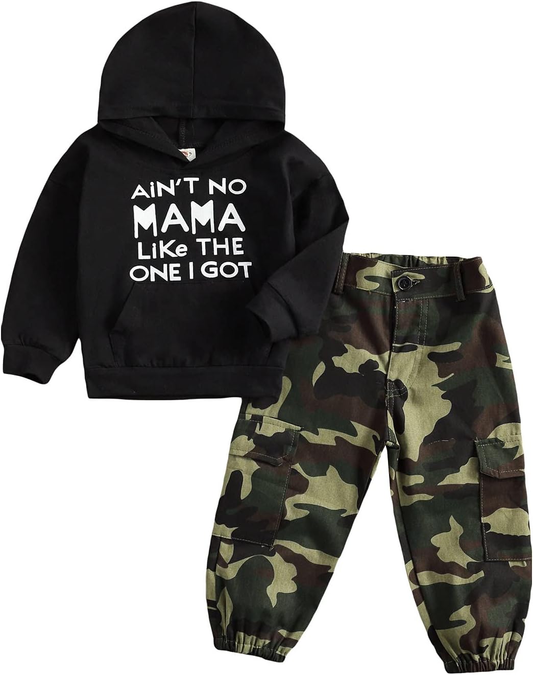 Fernvia Toddler Boys Clothes 2T 3T 4T 5T Fall Outfits Baby Hoodie Sweatshirt & Camouflage Pants Set Kids Winter Sweatsuit