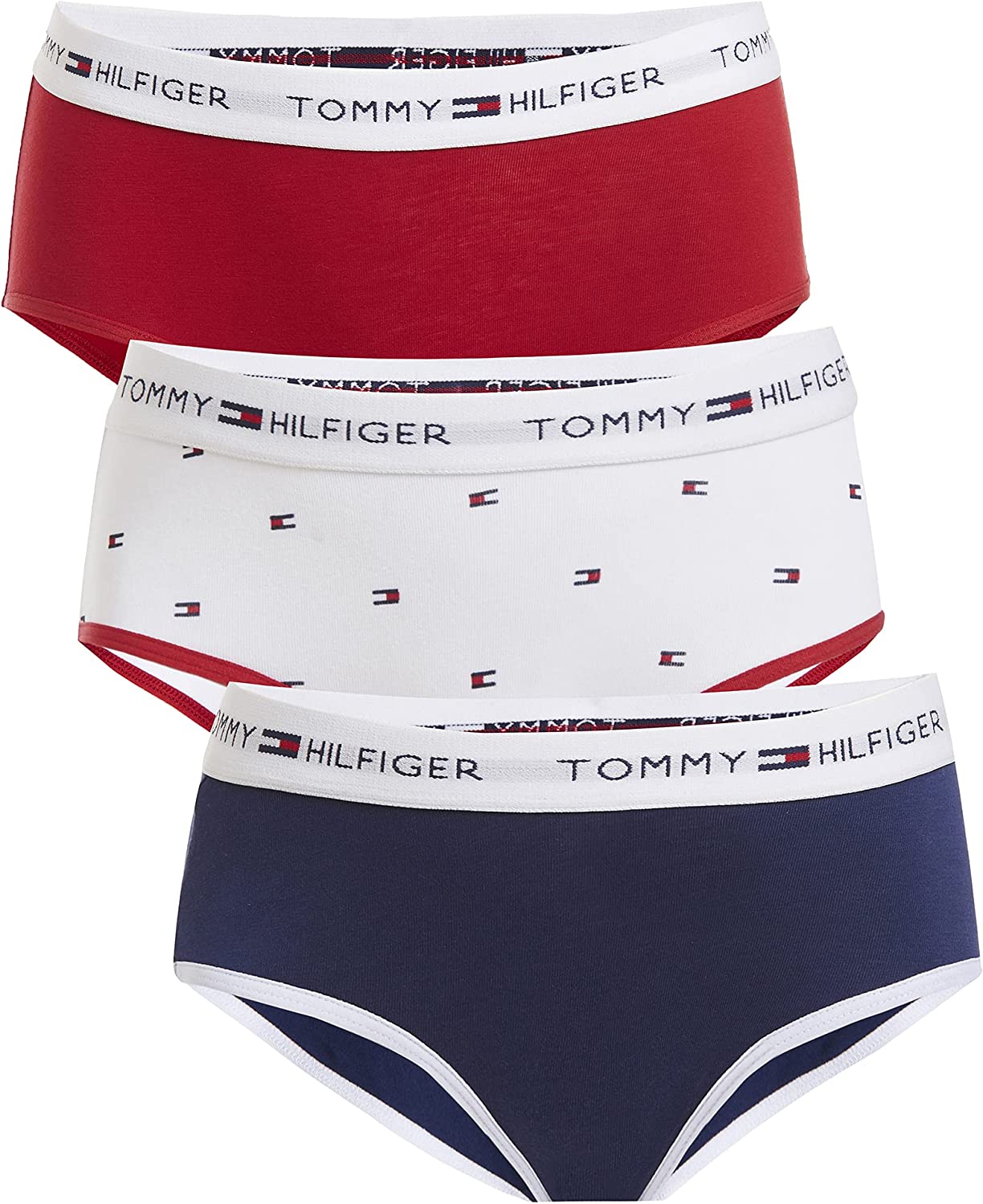 Tommy Hilfiger Girls' Hipster Underwear, Stretch Fit for Comfort, Machine-Washable