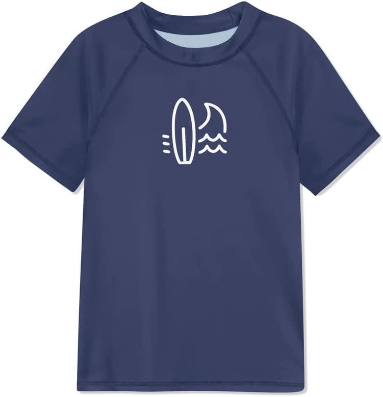 BesserBay Boy's UPF 50+ Sun Protection Short Sleeve Rash Guard Swim Shirt 3-14 Years