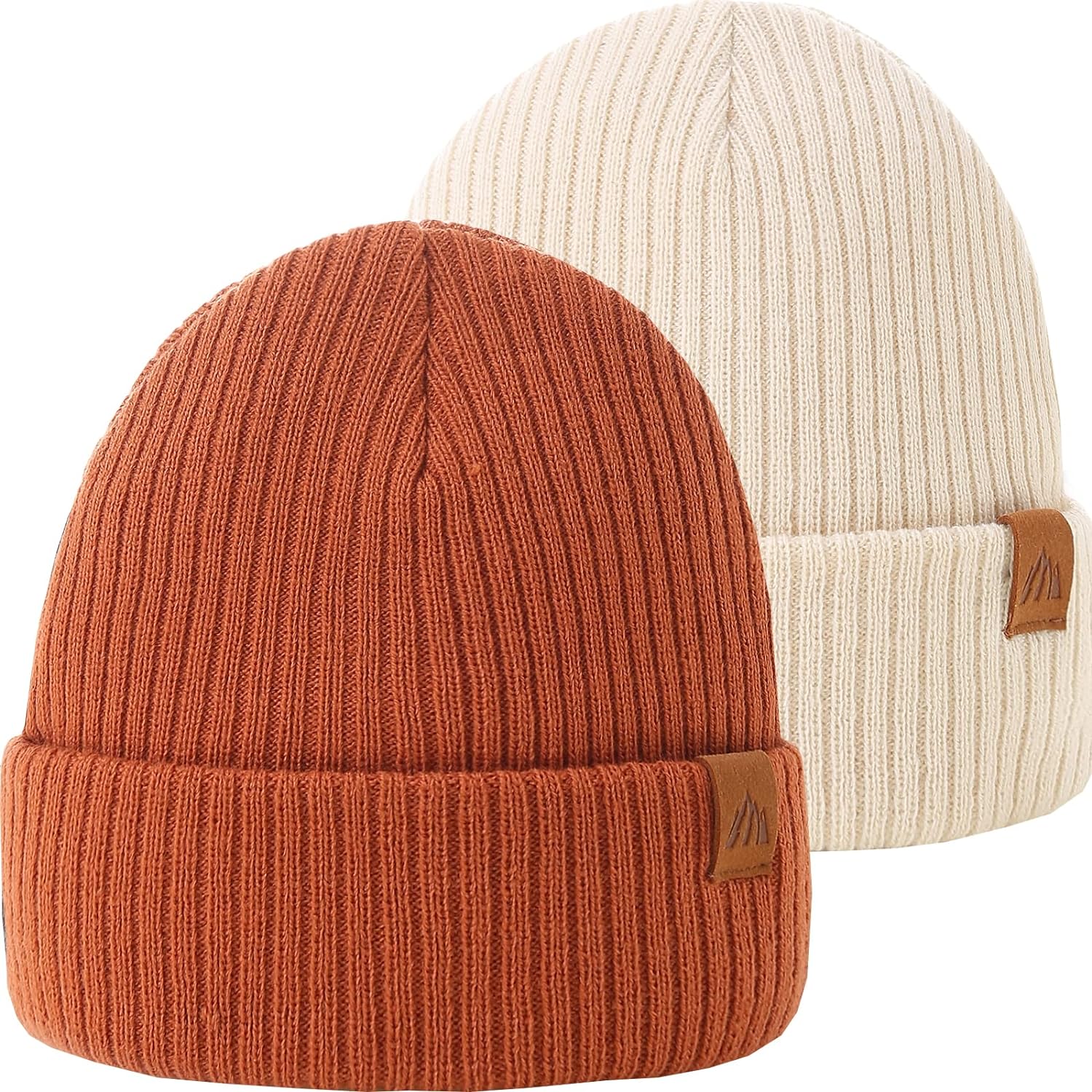 Moon Kitty 2PCS Baby Beanie Soft Toddler Beanie Warm Knitted Infant Winter Hats for Baby Boys