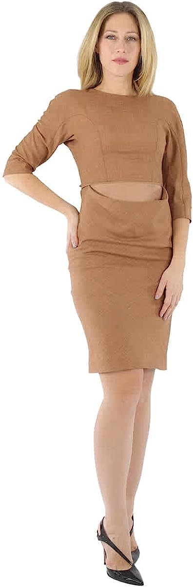 BURBERRY Ladies Bronze Double Waist Shift Dress, Brand Size 2 (Brand Size 0)