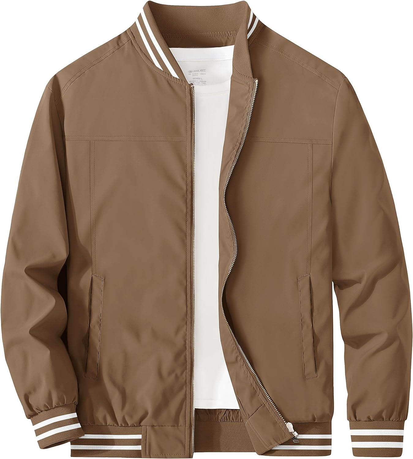 MAGCOMSEN Men‘s Lightweight Jacket Casual Bomber Jacket Full Zip Windbreaker Light Autumn Jackets