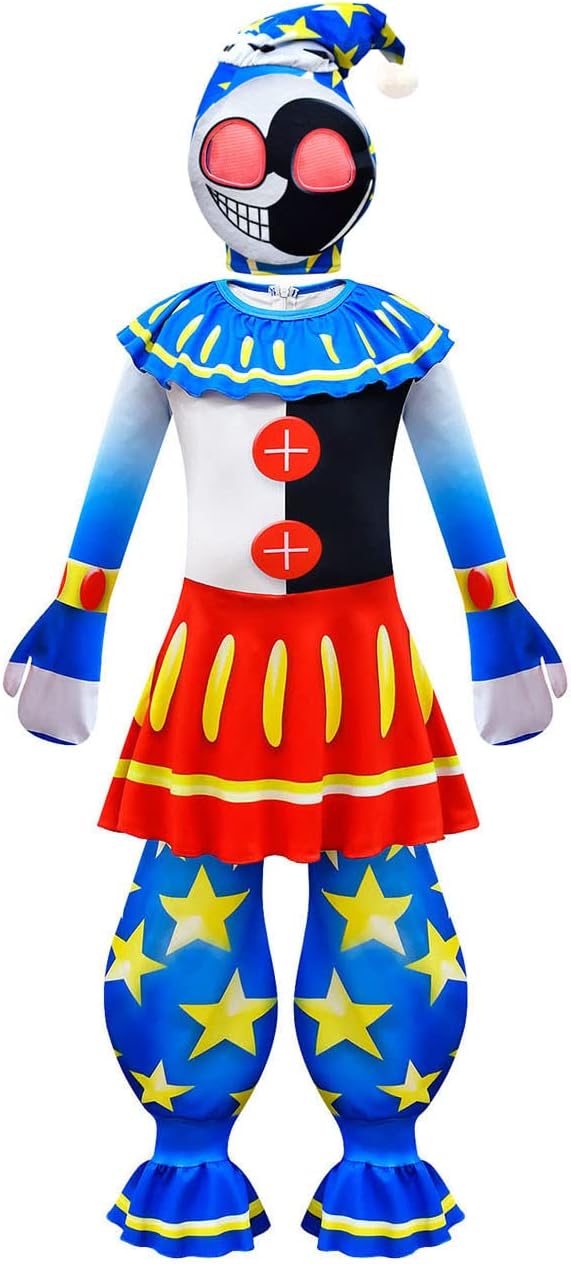 Rogkidha Kids Cartoon Game Costume Boys Girls Halloween Cosplay Outfits with Mask