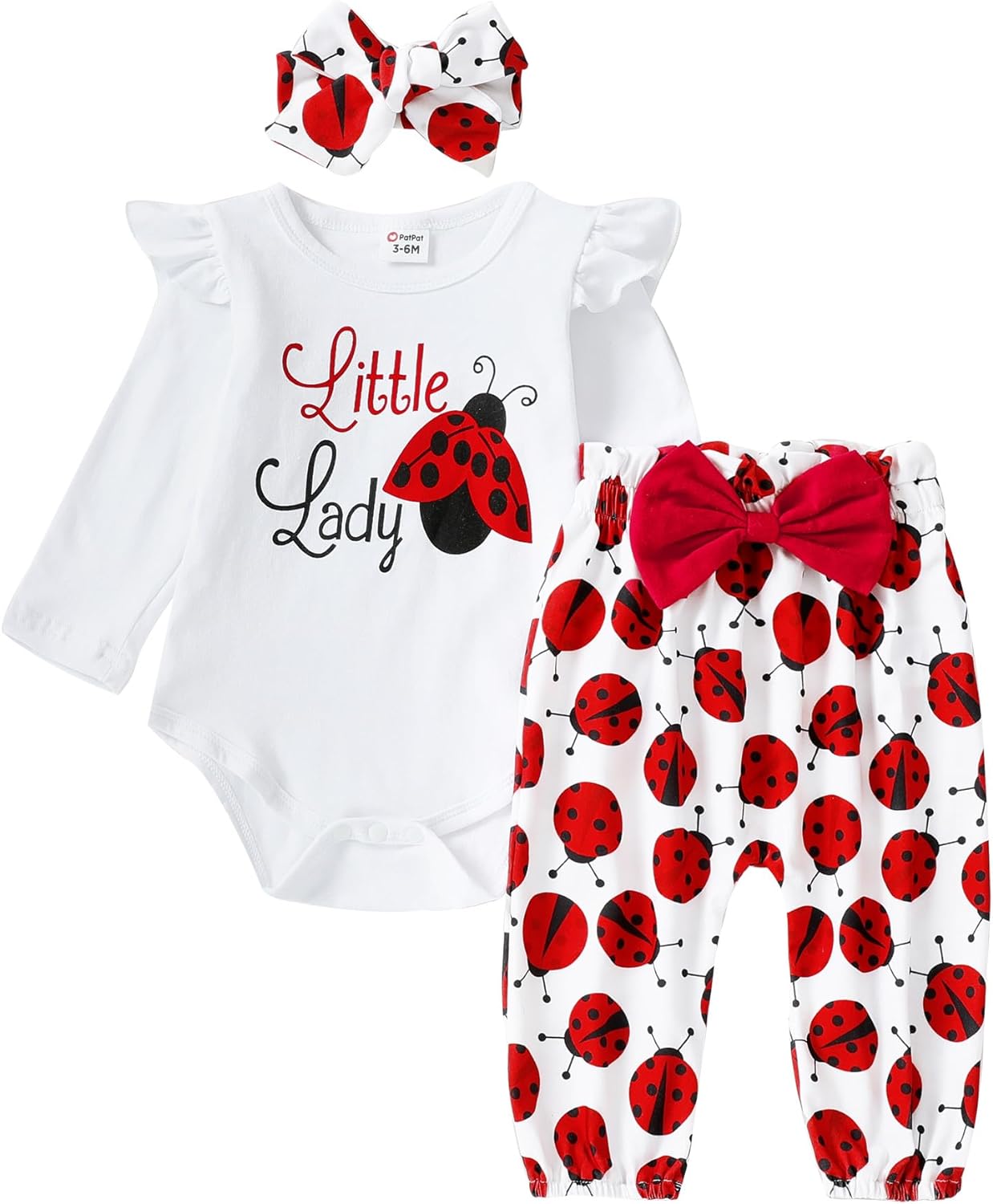 PATPAT Baby Girl Clothes Long Sleeve Outfits Set Baby Girl Trousers Set