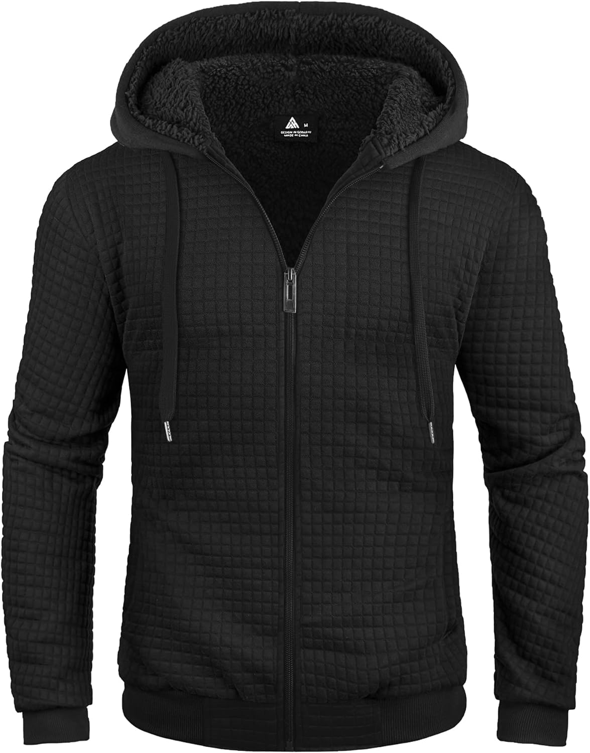 GEEK LIGHTING Hoodies for Men Zip Up Jacket Sherpa Lined Fleece Sweatshirts