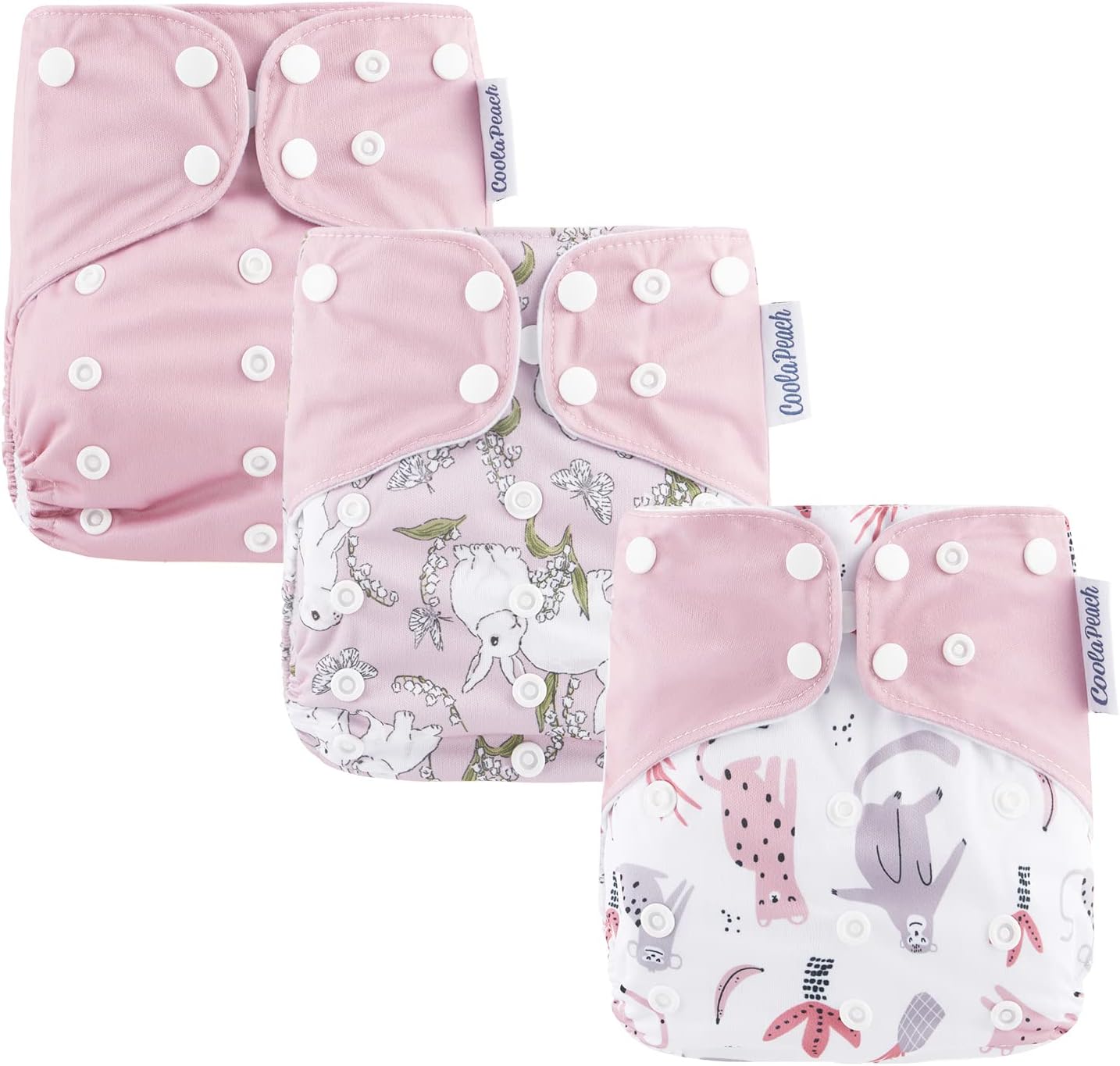 Baby Cloth Diapers One Size Adjustable Washable Reusable for Baby Girls and Boys