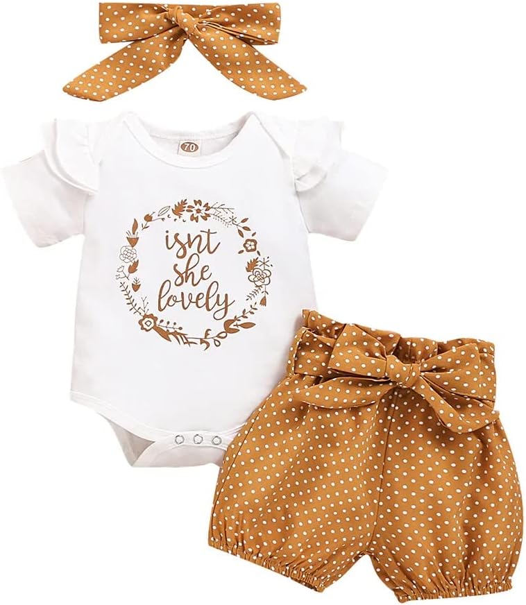 Aoswep Baby Girl Clothes Infant Newborn Girl Outfits Summer Clothes Romper Short