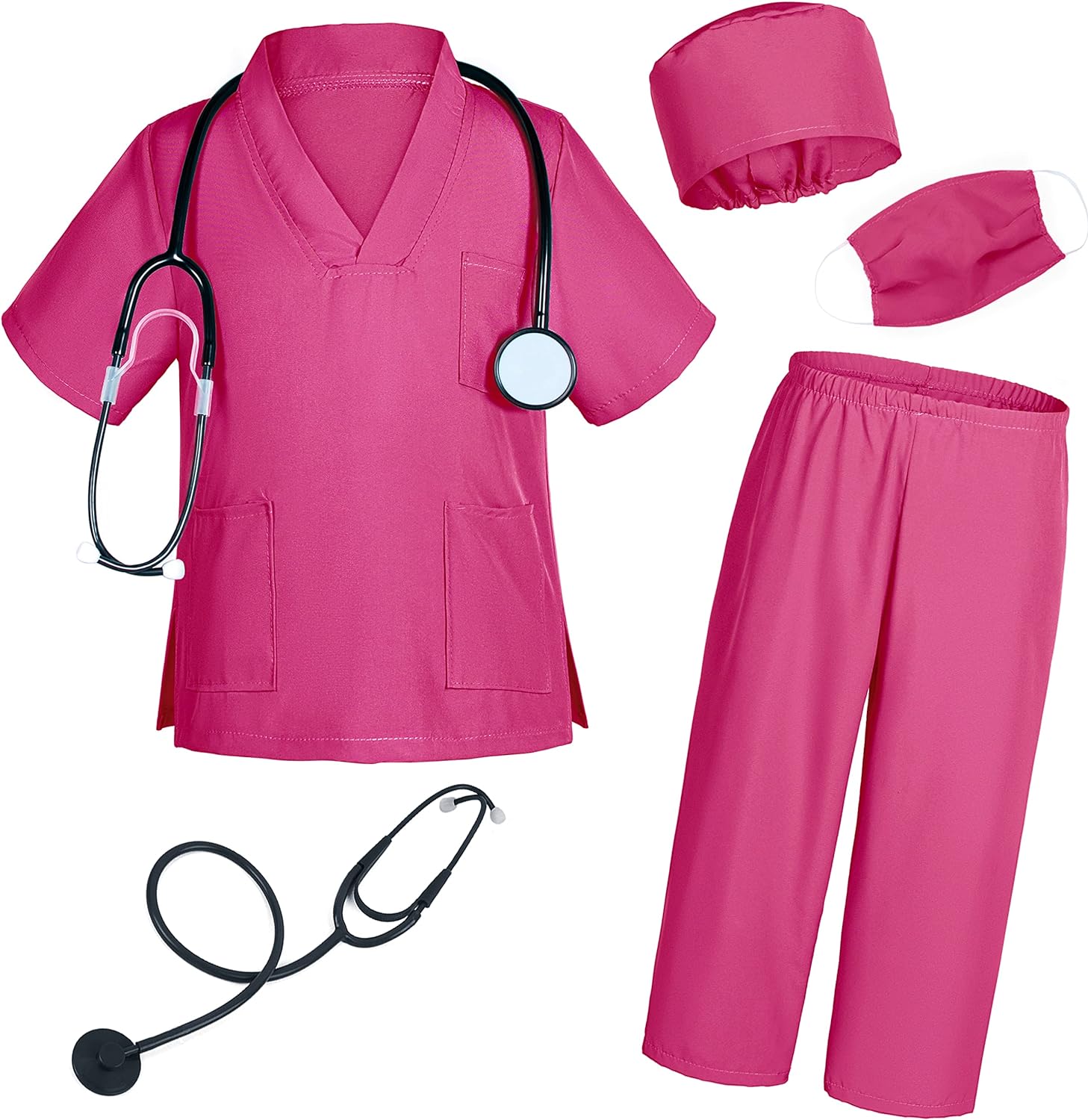 TOGROP Doctor costume for kids Scrubs pants with accessories set toddler children cosplay 3-11 Years