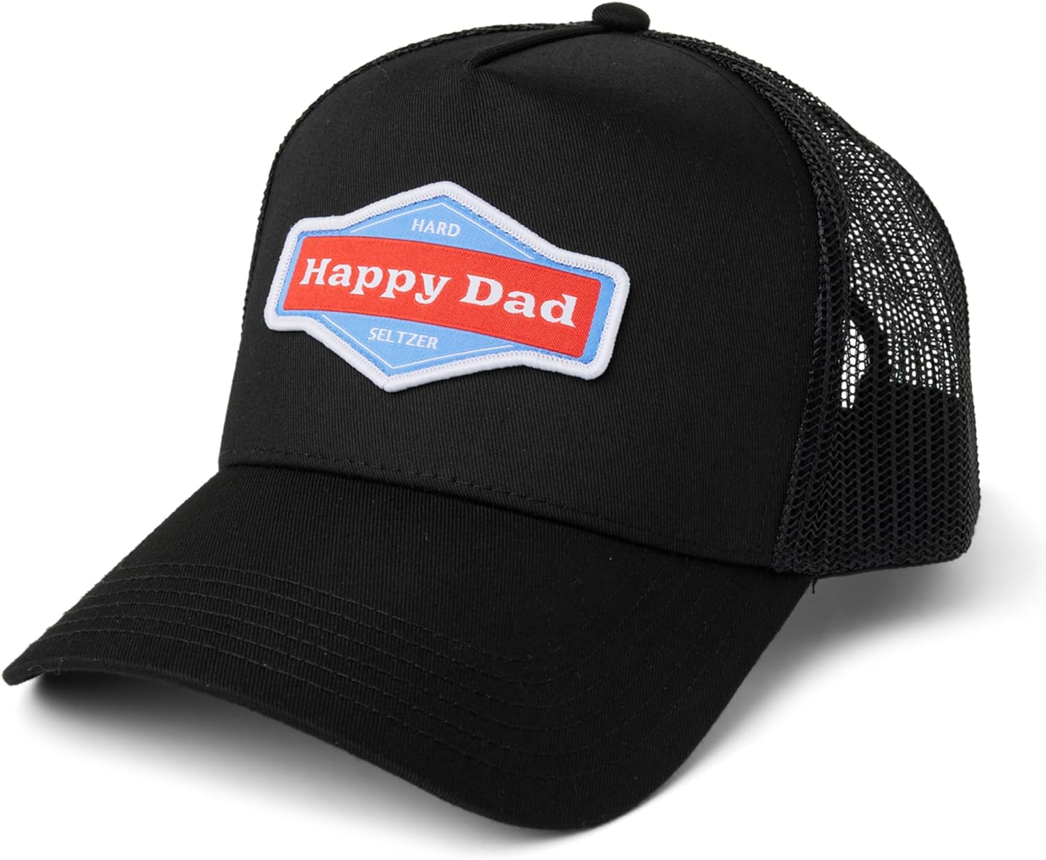 Happy Dad Trucker Hat, Trendy Mens Hats with Breathable Mesh Back, Snap Closure, Birthday Gifts, Full Send Logo Snapback Cap