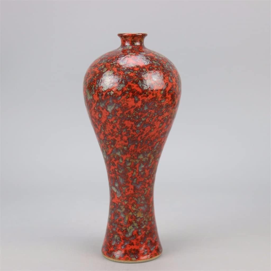 ZSEDP Glaze Vase Meiping Antique Jingdezhen Handmade Vintage Porcelain Ornaments
