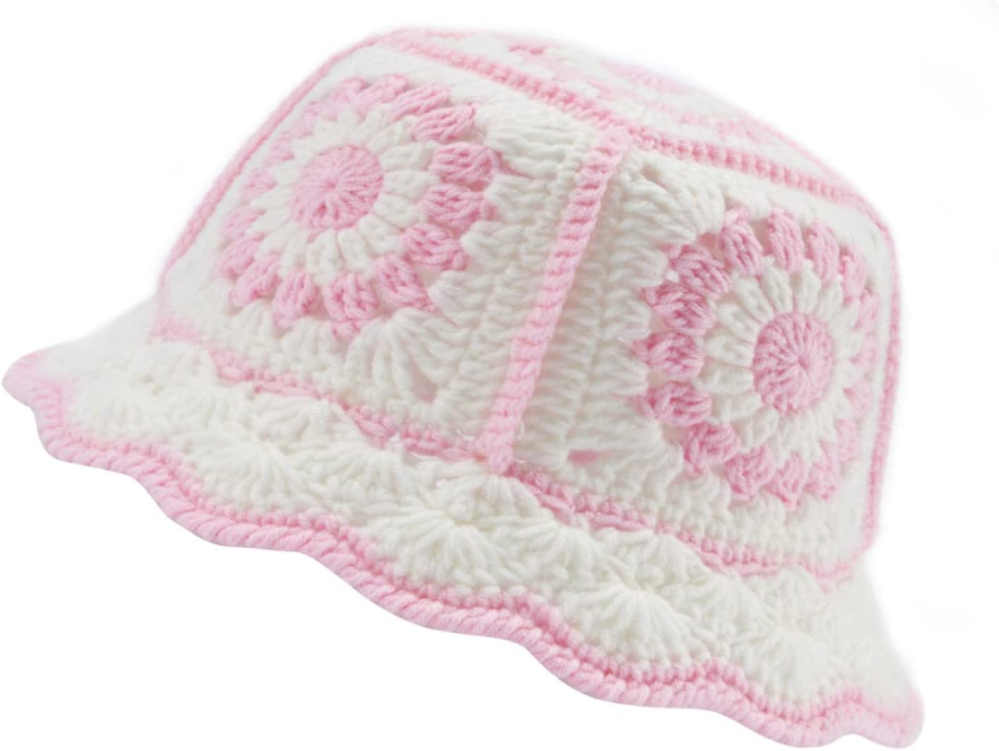 JiaTL WeyJia Crochet Bucket Hat for Women Knit Handmade Foldable Floppy Beach Hat Fashion Cute Comfy and Casual