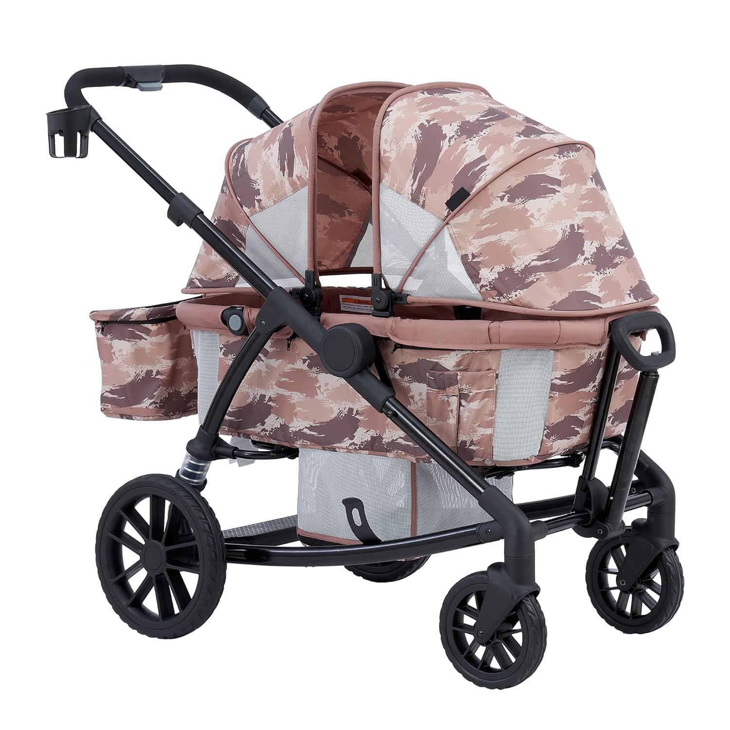 Pamo Babe All-Terrain Wagon Stroller Tandem Stroller (Brown)
