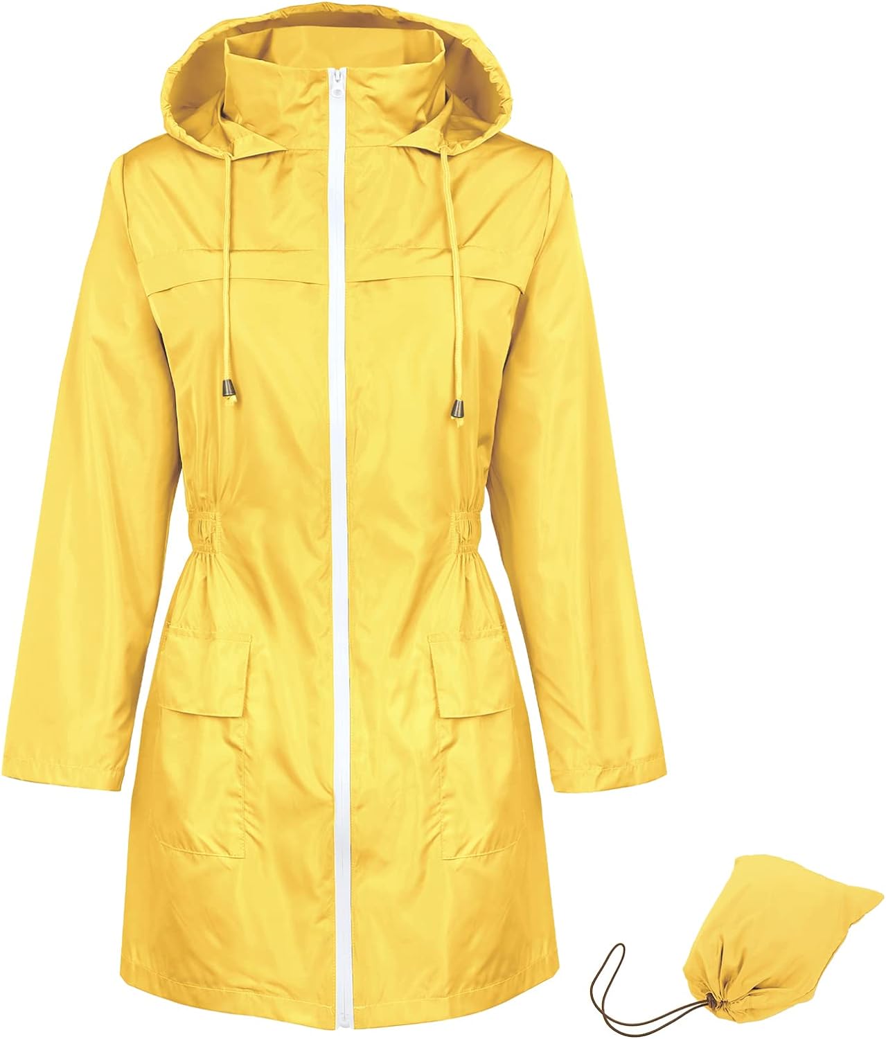 American Trends Rain Jackets for Women Waterproof Lightweight Windbreaker Rain Coats with Hood Active Packable Raincoat