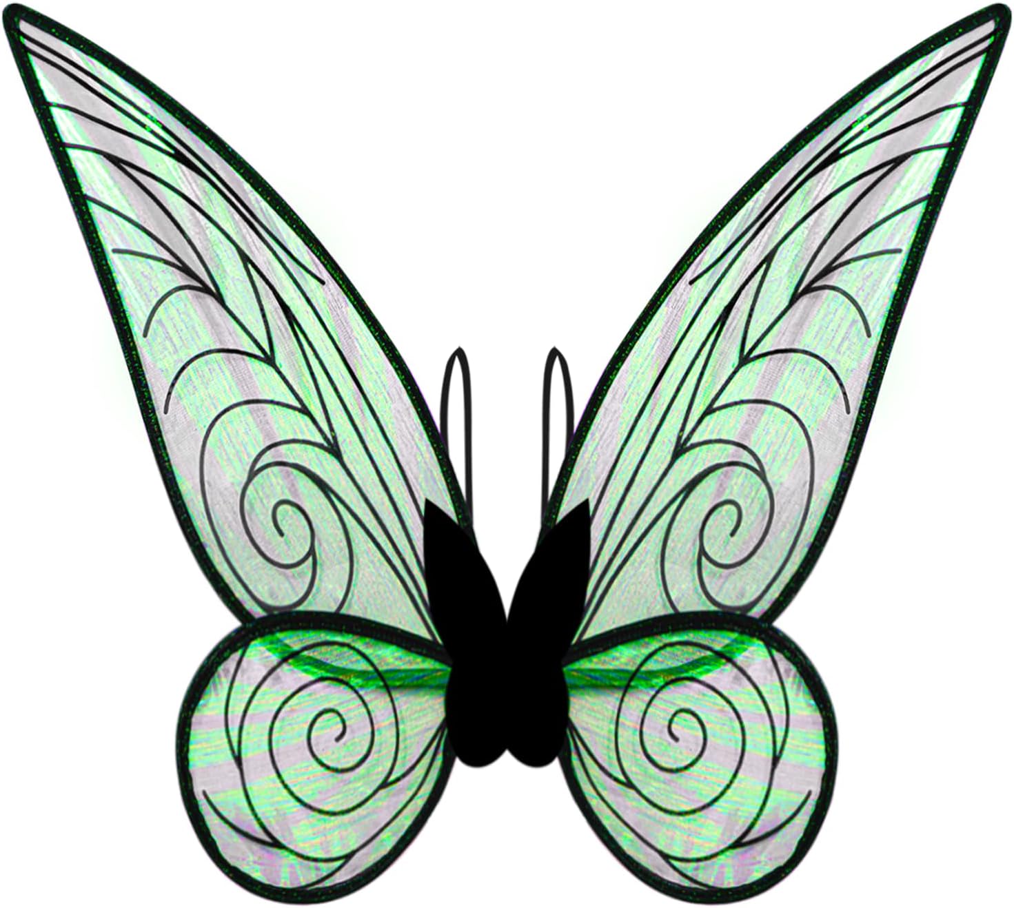 SOLIEHOO Girls Wings Fairy Wings, Sparkling Sheer Wings for Women Adults Butterfly Wings for Kids Birthday Halloween Dress up