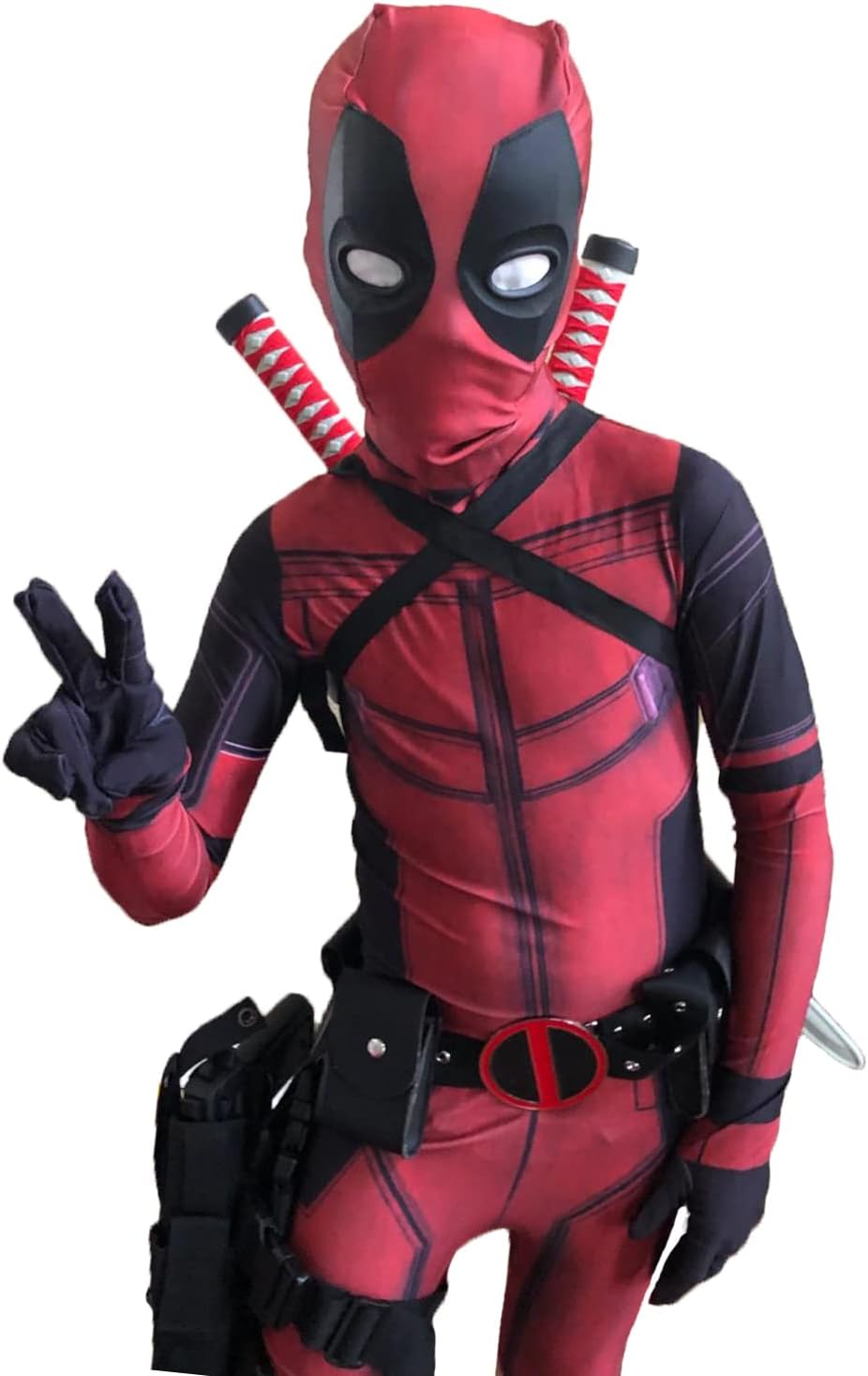 AMOCO Children Superhero Cosplay for Kids Boys Bodysuit Jumpsuit Outfits Halloween Costume With Accessories Full Set