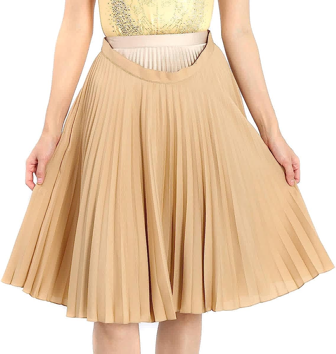 BURBERRY Ladies Sandbank Layered Pleated Skirt, Brand Size 8 (US Size 6)