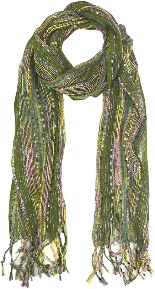 Humble Hilo Multi-Colored Scarf/Shawl for Women Lightweight Head or Neck Scarf