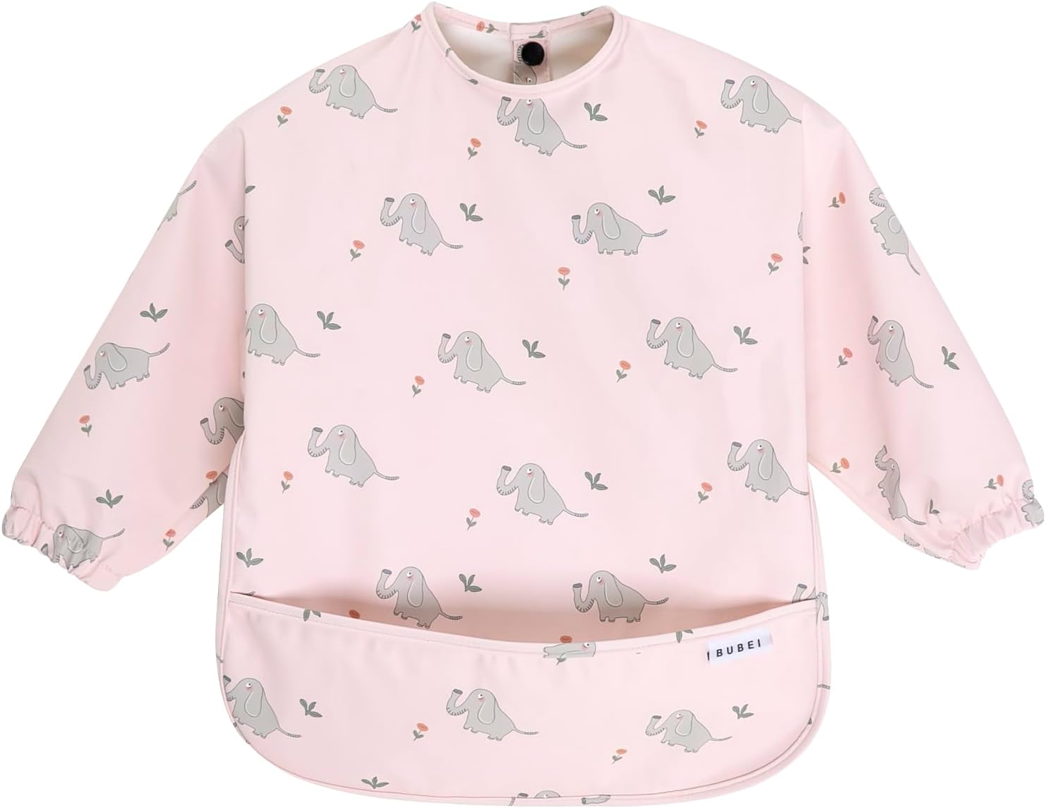 BUBEI Mess proof baby feeding bibs, Smock bibs for baby, Waterproof bibs, Long sleeve baby bib for eating, Toddler art smock