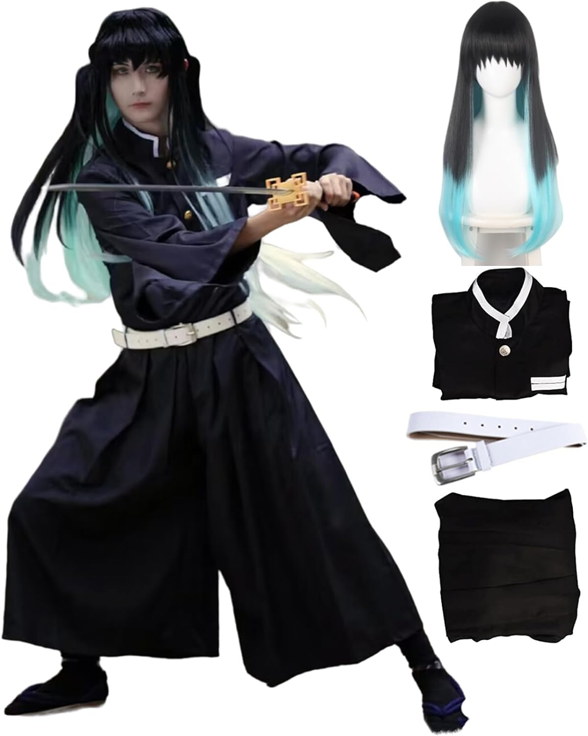 Moalioi Nezuko Cosplay set All Anime Cosplay Kimono Costume,Adult/Child/Wigs- A variety of styles to choose from