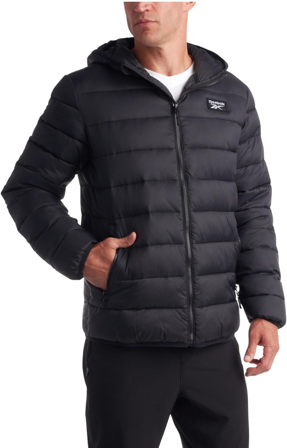 Reebok Men's Jacket - Packable Quilted Puffer Coat - Weather Resistant Lightweight Outerwear Windbreaker Coat for Men (M-XXL)
