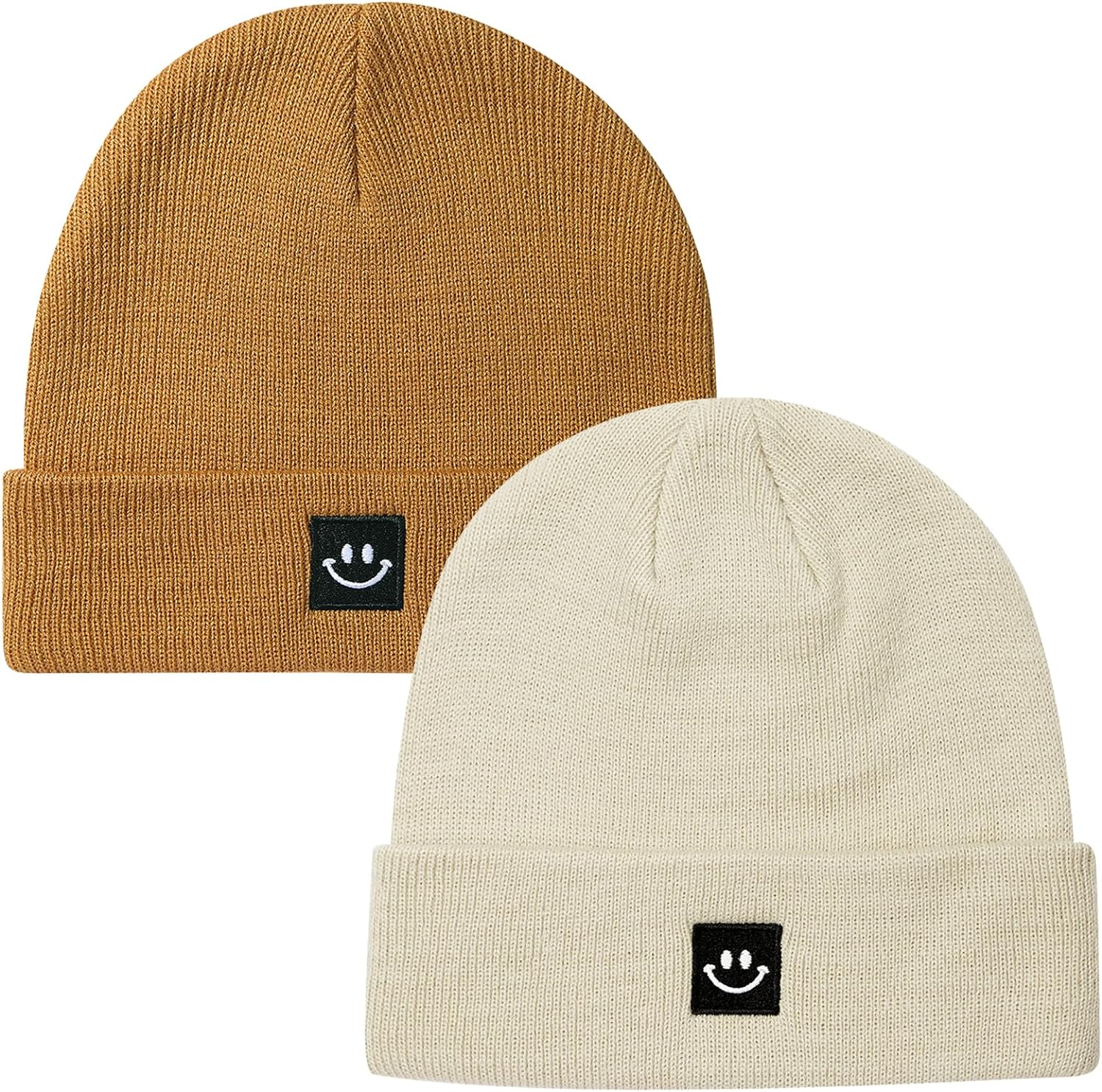 Paladoo 2Pack Baby Beanie Knit Toddler Hat for Girls Boys 0-8 Years