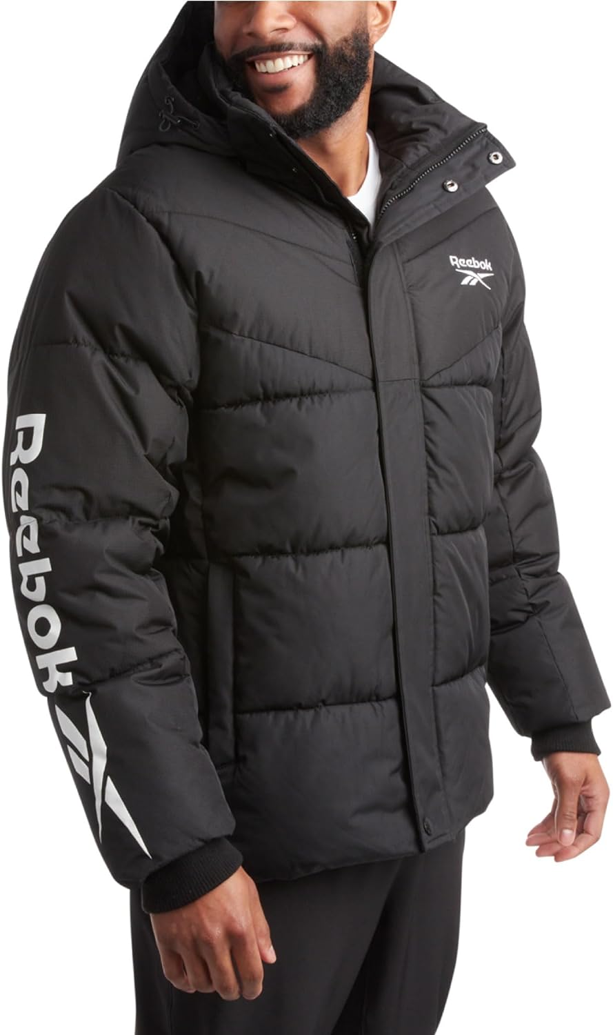 Reebok Men's Winter Jacket - Heavyweight Quilted Puffer Parka Coat - Weather Resistant Ski Jacket for Men (M-XXL)