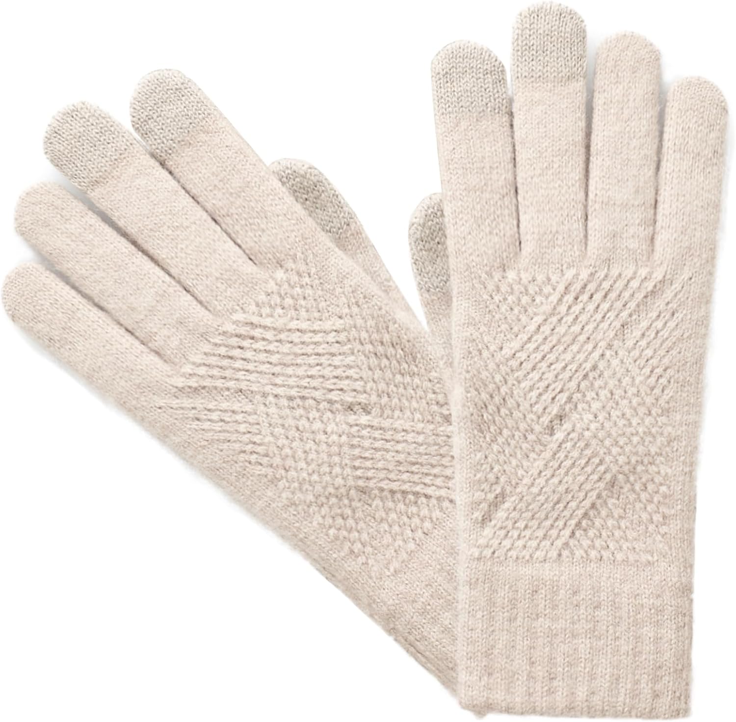 TOBEHIGHER Winter Gloves - Gloves for Women Cold Weather, Touch Screen Winter Gloves Women Warm Alpaca Fleece Knit Gloves