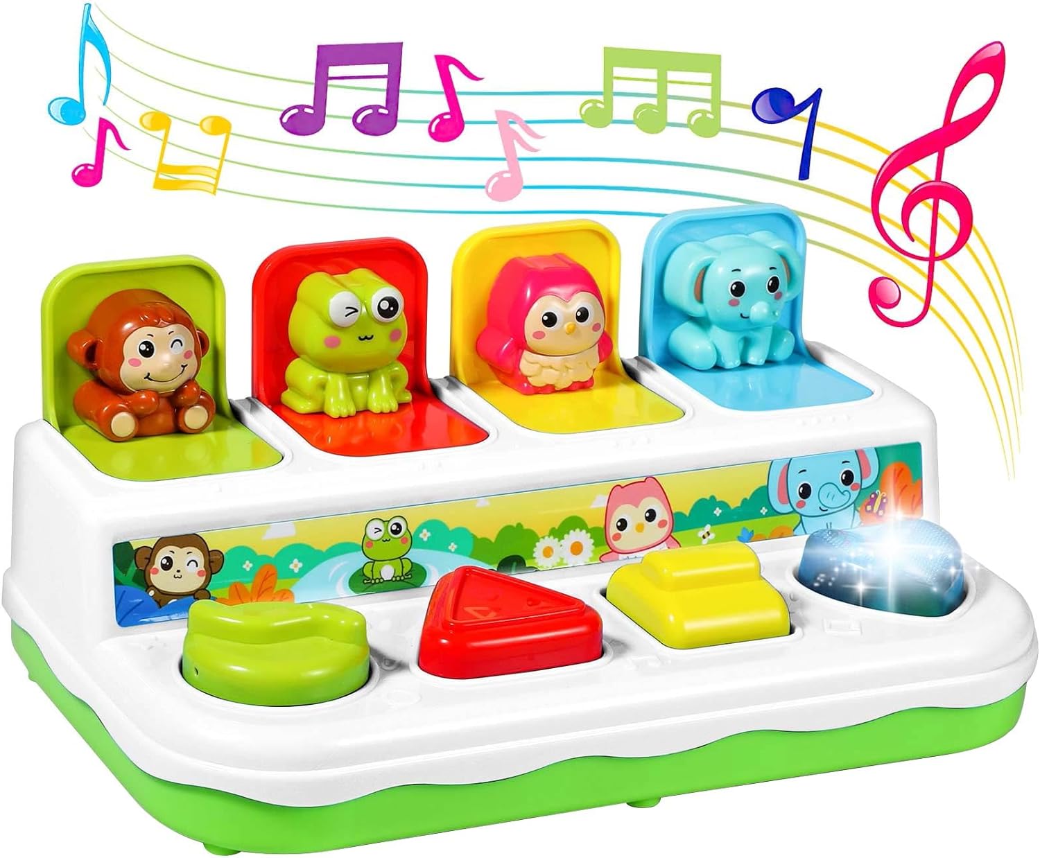 AINOI Baby Toys 6 to 18 Months, Preschool Early Learning Cause and Effect Interactive Infant Toys, Light Musical Pop Up Toys for Kids Toddlers 1-3 Years Old Boys Girls Gifts